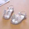 Сандалии для девочек-принцесс, милые детские летние сандалии для свадебной вечеринки, модные детские сандалии на плоской подошве с пайетками и бабочкой