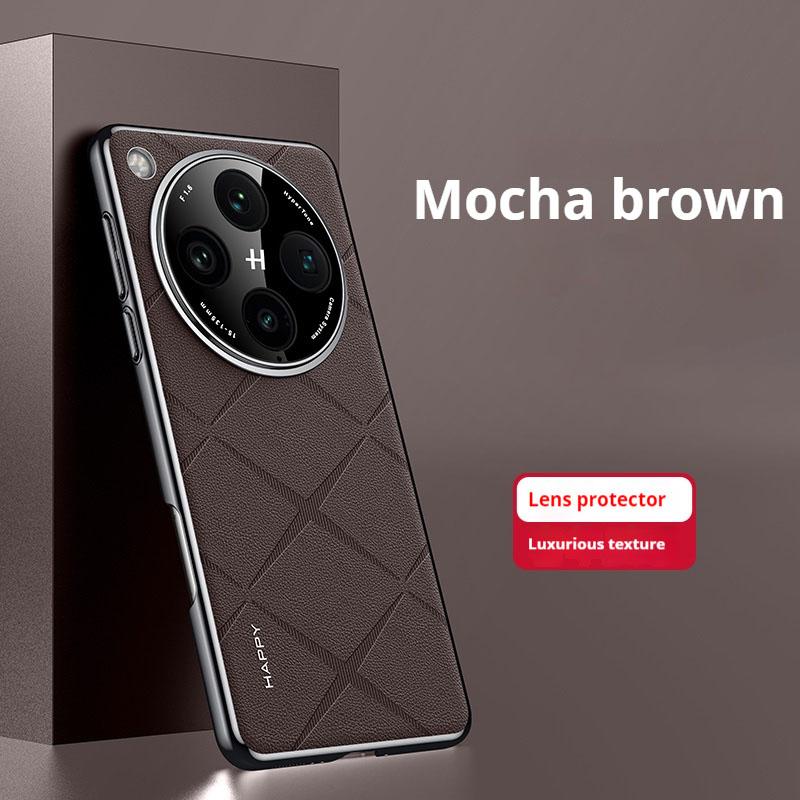 Модный кожаный гальванизированный жесткий ПК чехол-кейс для OPPO Find X8 Pro X7 Ultra