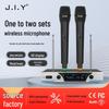 Петличный двойной беспроводной микрофон с шумоподавлением для домашнего караоке, телевидения и конференций