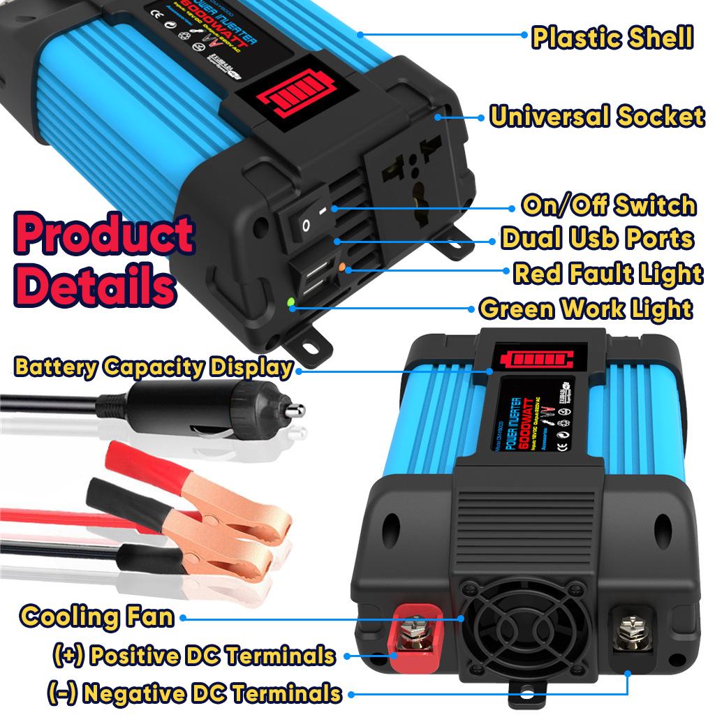 Solar Off-grid System Includes Inverter + Controller + Solar Panels Available with Car Battery for Camping or Home Appliances