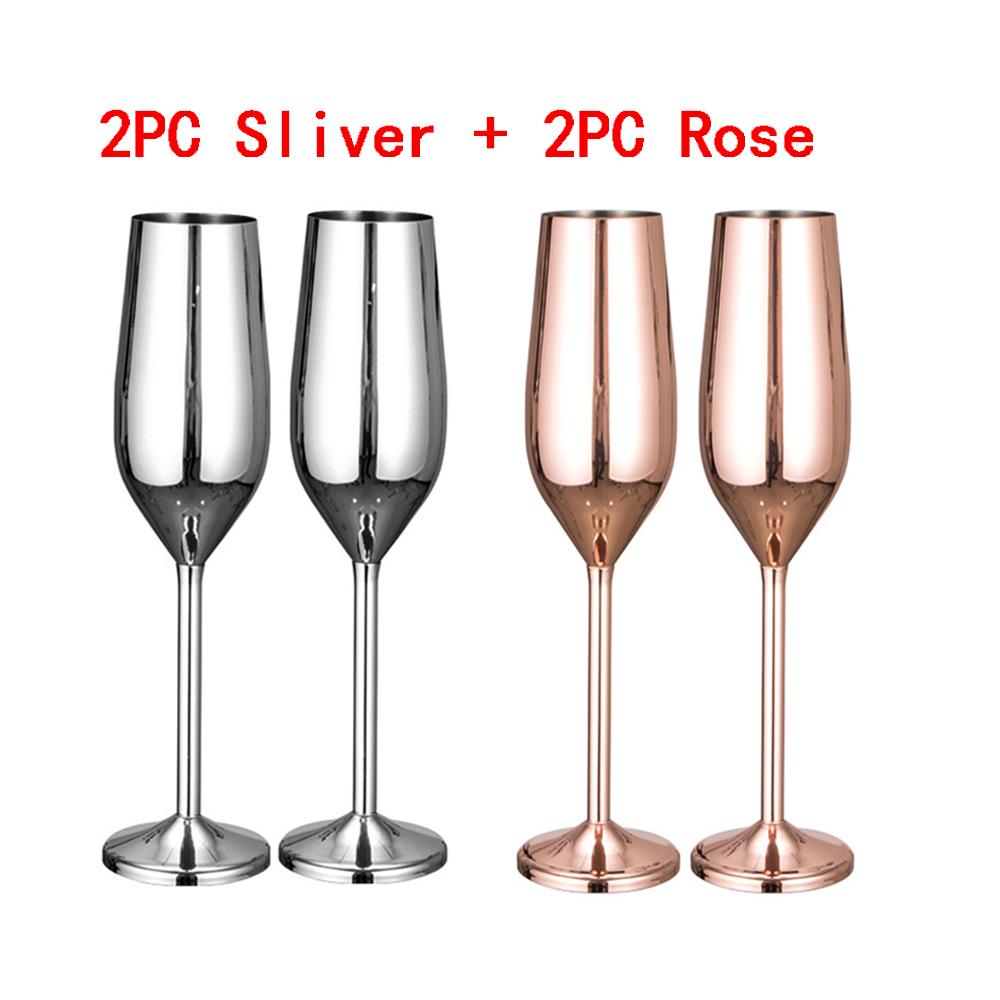 2/4 PC 304 нержавеющая сталь бокалы для вина флейта шампанское бокал креативный коктейльный бокал для вечеринки барная посуда кухонные принадлежности ресторан