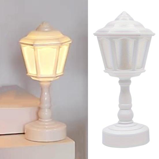 LED Night Light Soft Warm Glow Flicker Free Battery Powered Retro Style LED Table Lamp Bedside Light Decoration