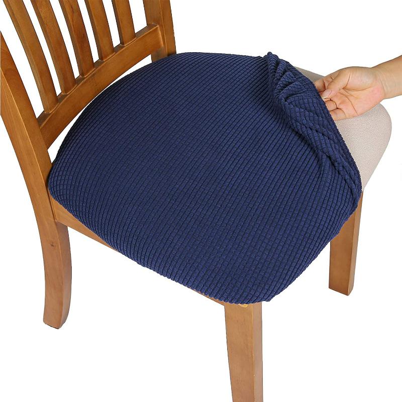 Водонепроницаемый прочный спандекс жаккардовые чехлы на сиденья стульев для столовой Съемные моющиеся мягкие чехлы на подушки для банкетных стульев