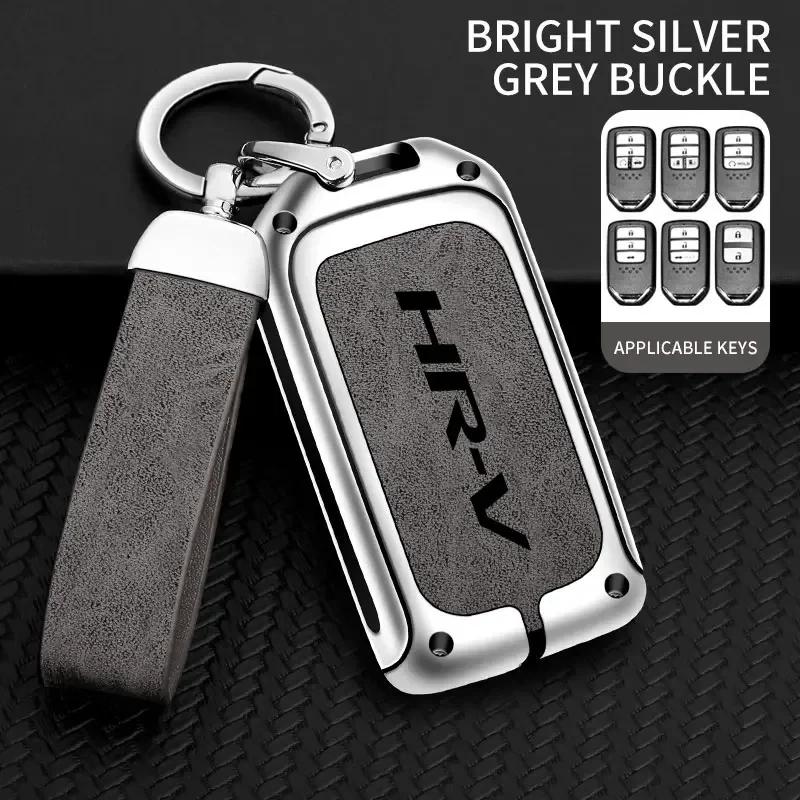 VZH5 Zinc Alloy Car Smart Control Key Case Cover Shell Fob Holder for Honda HRV Protector Key Bag Automotive Interior Accessories