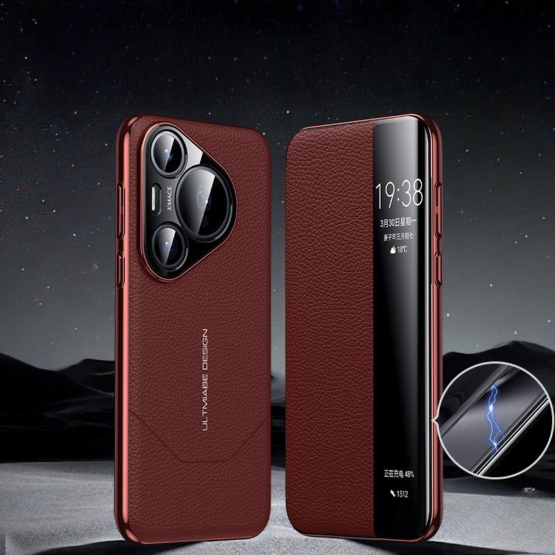 Чехол для телефона Huawei Pura70pro, откидная крышка, магнитный P70, мгновенно превращающийся в необычный мастерский противоударный кожаный бизнес-чехол