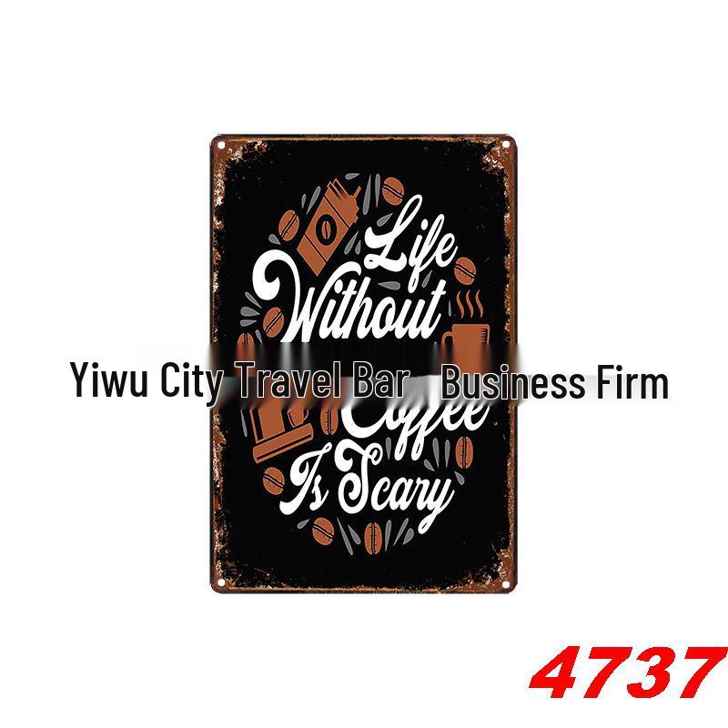 Retro Wine Tin Painting - Vintage Decor for Bar, Bedroom, or Coffee Shop