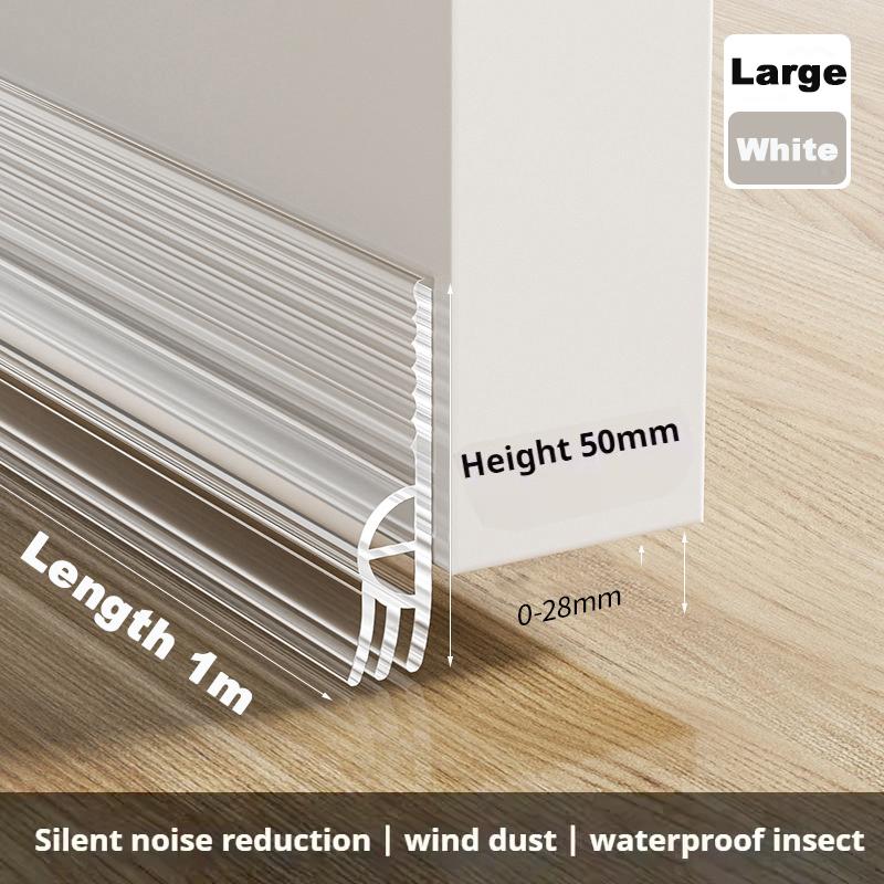 Уплотнитель для нижней части двери, 50 мм, ветрозащитный, защита от пыли и насекомых, самоклеящийся, тройной толщины, уплотнительная лента для окна
