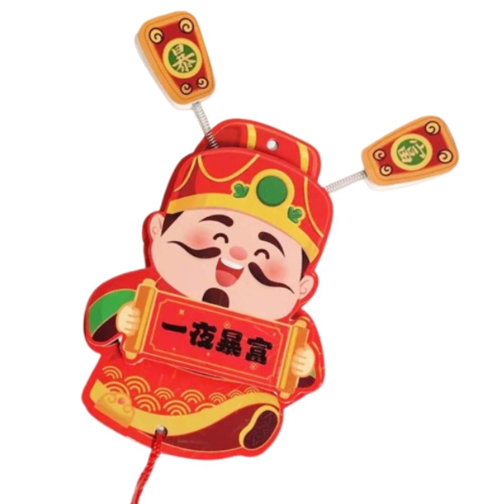 Festive Chinese God of Wealth Fridge Magnets Traditional New Year Fridge Stickers  Spring Festival