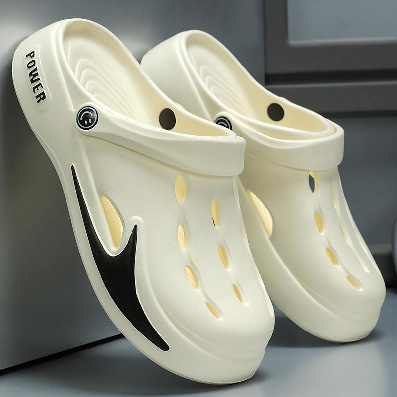 Мужская обувь EVA новая летняя обувь с отверстиями мужские дышащие шлепанцы для ходьбы мужские уличные пляжные сандалии мужские на одной педали