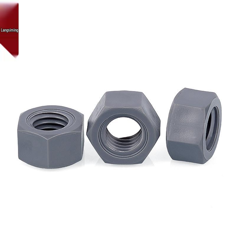 PVC Hex Nuts: Acid and Alkali Resistant Plastic Caps for M3-M20 Sizes