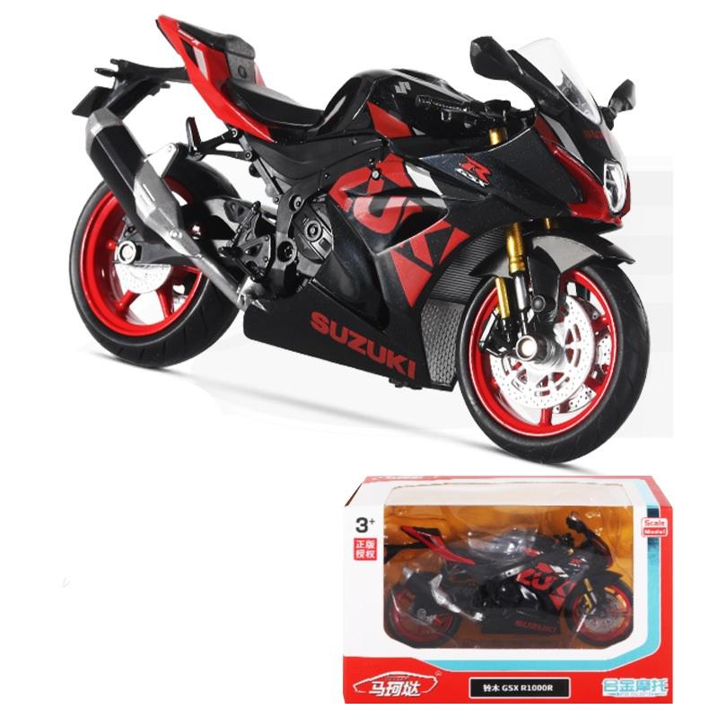 1/12 Suzuki GSX-R1000R литой гоночный мотоцикл модель уличного кросс-кантри мотоцикла имитационная детская игрушка подарок