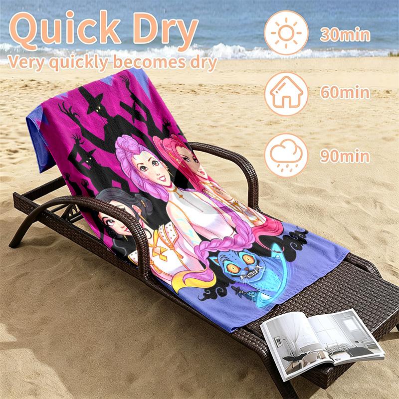 Kpop demon hunters Beach towels also serve as bath towels summer essential a musthave for the outdoors the beach and the pool