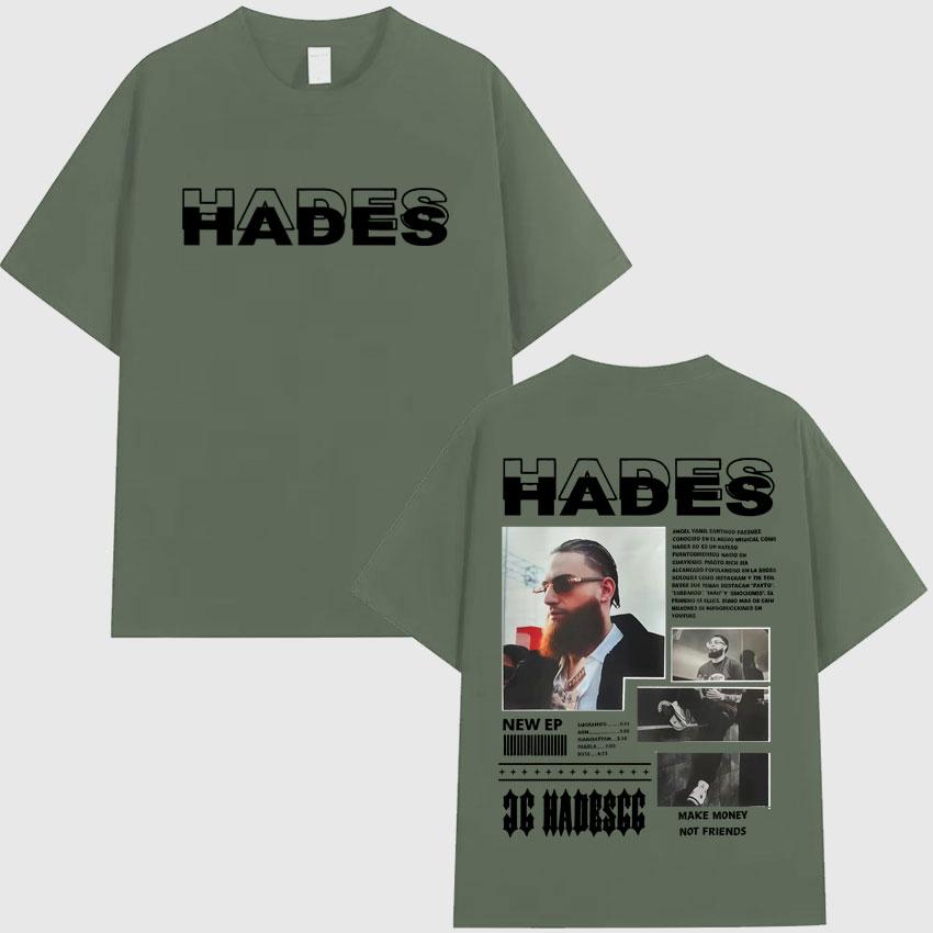 Hades66 new album Hip Hop Rapper TShirts Y2K High Quality 2025 Cotton Pop Tee Shirt Mens Short Sleeve Casual Clothes Streetwear