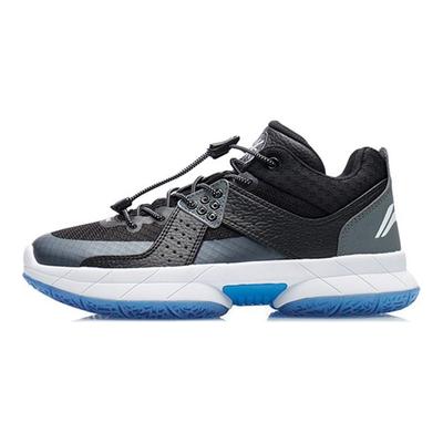 Детские баскетбольные кроссовки Li Ning Youth с нескользящей подошвой, амортизирующей, износостойкой подошвой и отскоком, цвет черный серый YKBR078-7