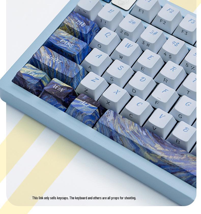 Гравированные колпачки для ключей LEOBOG: Оригинальная высота, пятисторонний сублимационный материал PBT, персонализированные колпачки для клавиатуры, полный малый набор.