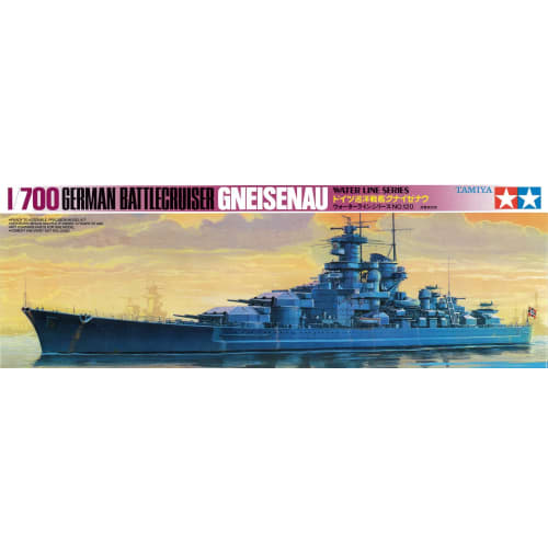 Tamiya 1/700 Waterline Series No. 120 German Navy Battlecruiser Gneisenau Plastic Model 77520
