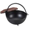 Classic Camping Pot 21cm Pot Black Tiered Wooden Lid Aluminum Wooden Product Made In Japan J-kitchens 23x21x21.5cm