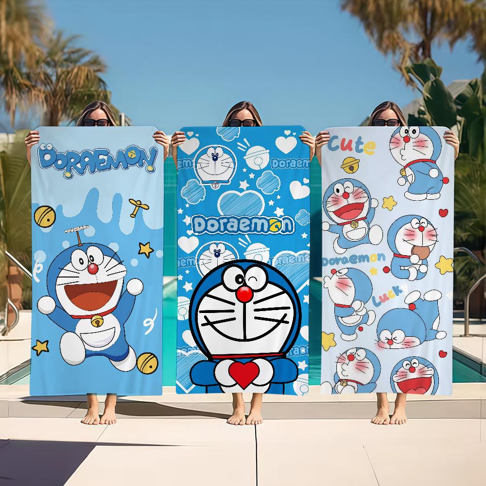 Towel Textile Bathrobe Beach CARTOON Quick-Drying Lightweight Portable D-doraemonS-ES Camping Swim Pool Travel