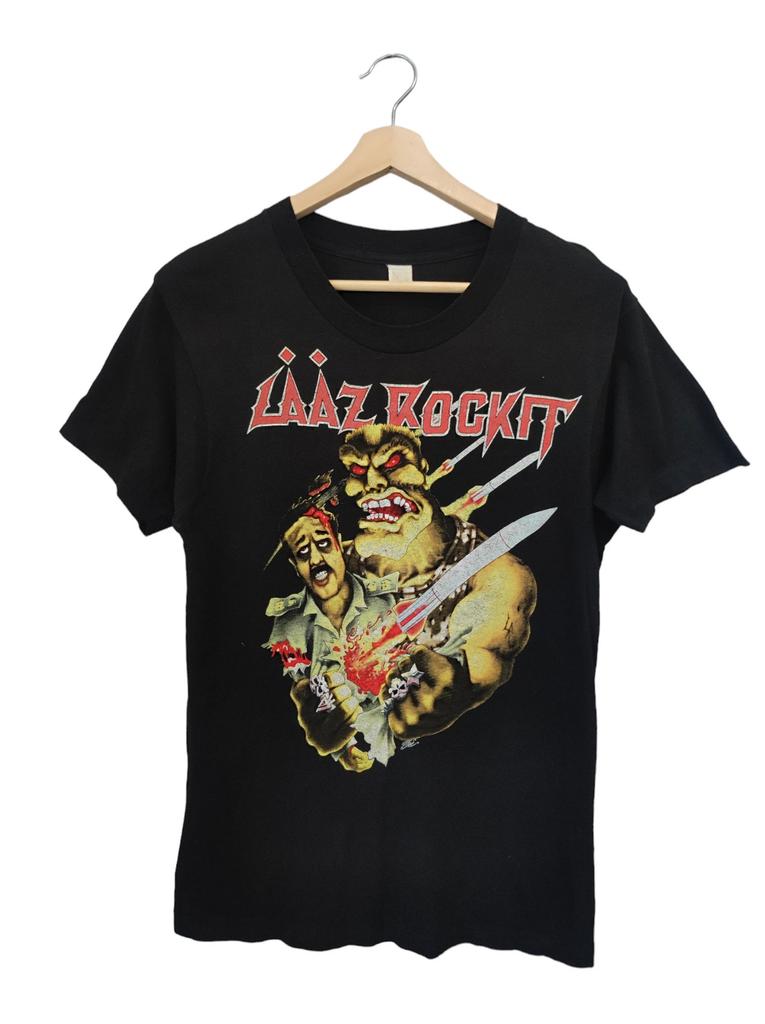 Vintage Laaz Rockit Metal Concert Tour Vintage 90s Laaz Rockit trash metal music promo Shirt 80s screen stars Large