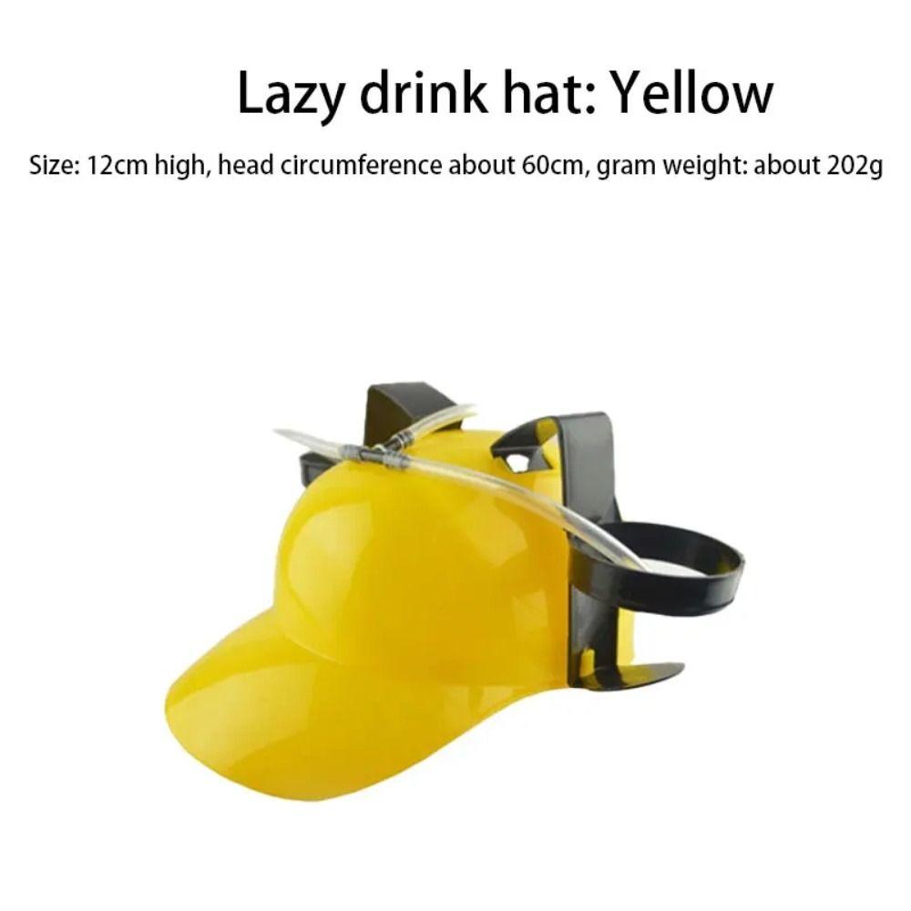 With Straw Outdoor Beer Hat Hat Type Drinking Helmet Trendy Beverage Helmet Headgear