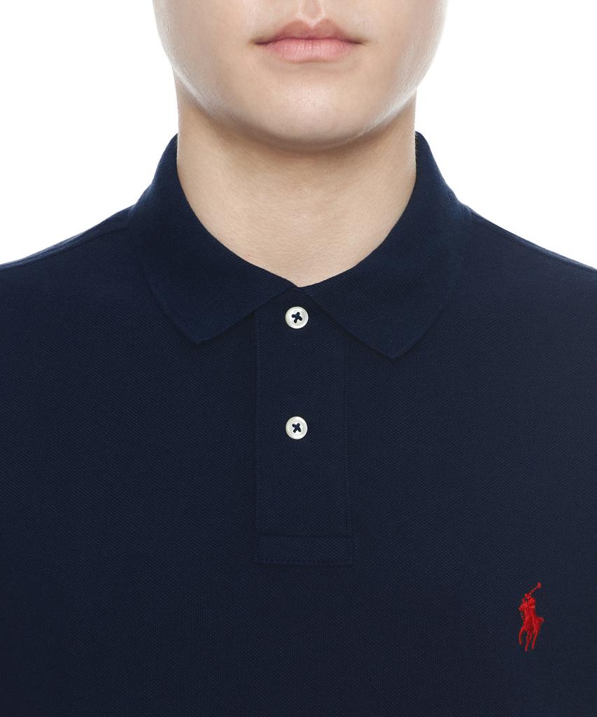 POLO RALPH LAUREN Slim Fit Mesh Polo Shirt - Blue