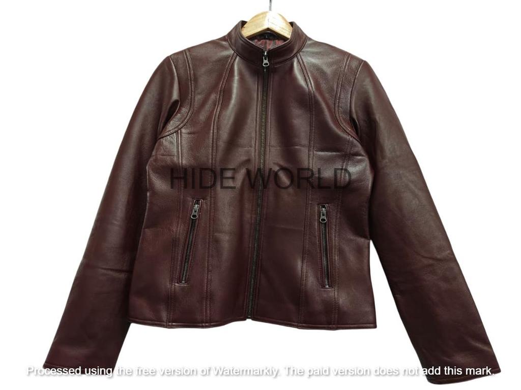 Новая женская куртка из натуральной кожи ягненка, стильная, ручная работа, байкерская, мотоциклетная