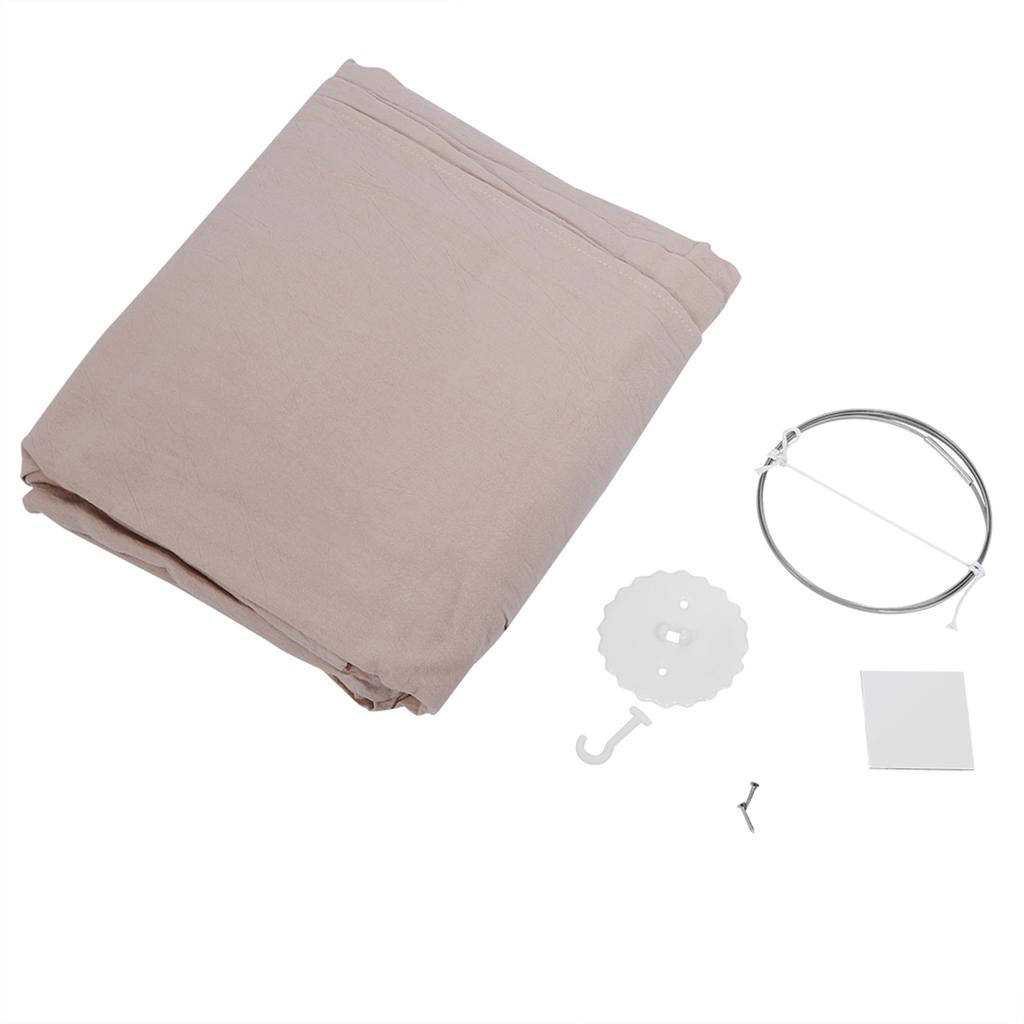 Round Dome Hanging Bed Canopy Mosquito Net Curtain for Baby Kid Reading Playing (Khaki)