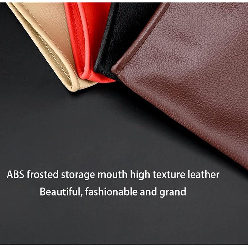 Умный автомобильный мусорный бак Многоцелевой подвесной автомобильный мусорный бак Водонепроницаемая кожаная корзина для мусора Мешок для мусора со стороны пассажира Многоразовый дорожный портативный задний комплект