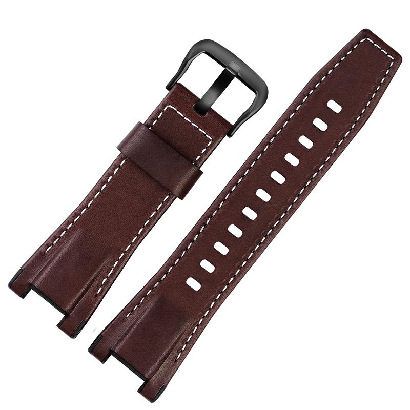 Для часов Casio GST-S100G S110 S130L W100G W110 210B 400G Ремешок для часов холщовый Браслет 26*14 мм Мужской мягкая коровья кожа Кожаный ремешок для часов