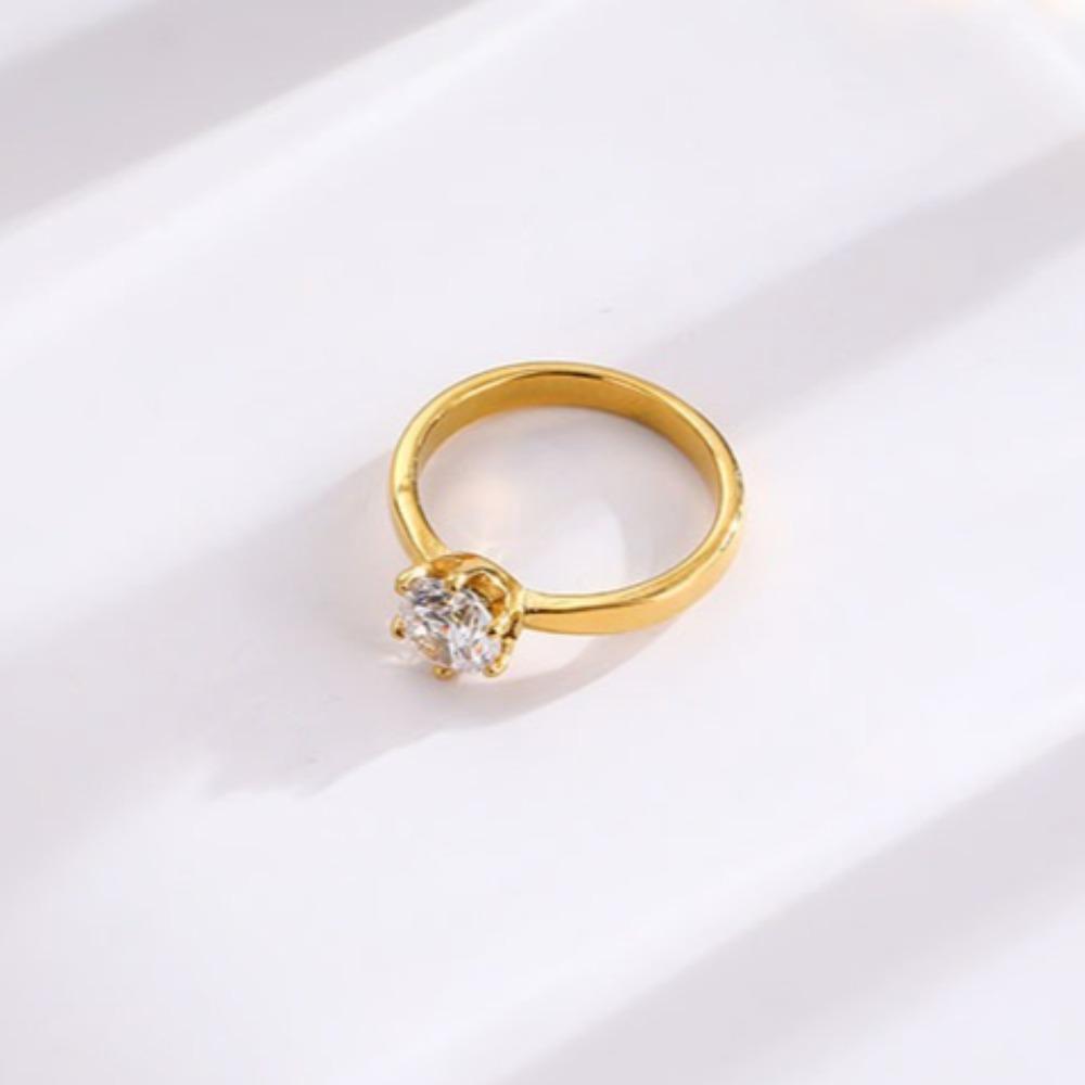 Роскошное французское титановое кольцо с сверкающим цирконом для женщин Стильный универсальный модный ювелирный аксессуар