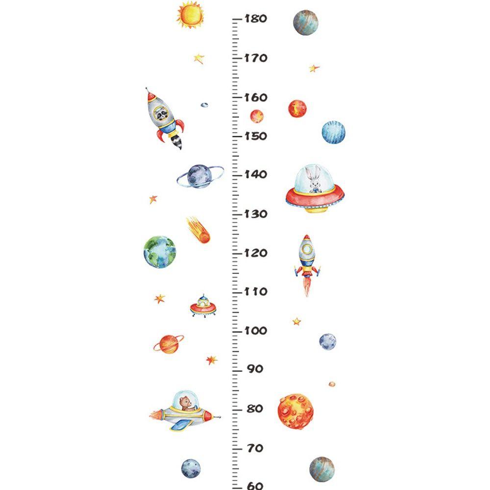 Товары для ухода за больными Астронавт ПВХ Детские наклейки на стены в детской комнате Наклейки на стены для измерения высоты Наклейки на стены для детей Линейка для измерения высоты