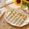 Acrylic And Wooden Beads for Pens Sunflower Bee Beaded Ballpoint Pen Set, DIY Easy Assemble Handmade Making Supplies Kits, Smooth Writing Pen,