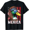 USA Flag Duck Hunter T-Shirt - Funny Waterfowl Hunting Apparel