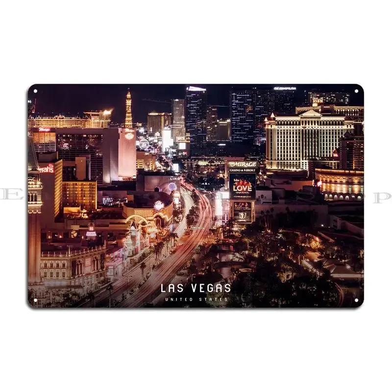 Las Vegas Metal Sign Wall Cave Decoration Wall Plaque Customize Club Tin Sign Poster