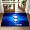 Crystal Velvet Square Rug Custom NameBIRMINGHAM CITY Pattern Non Slip Home Floor Decor Rug