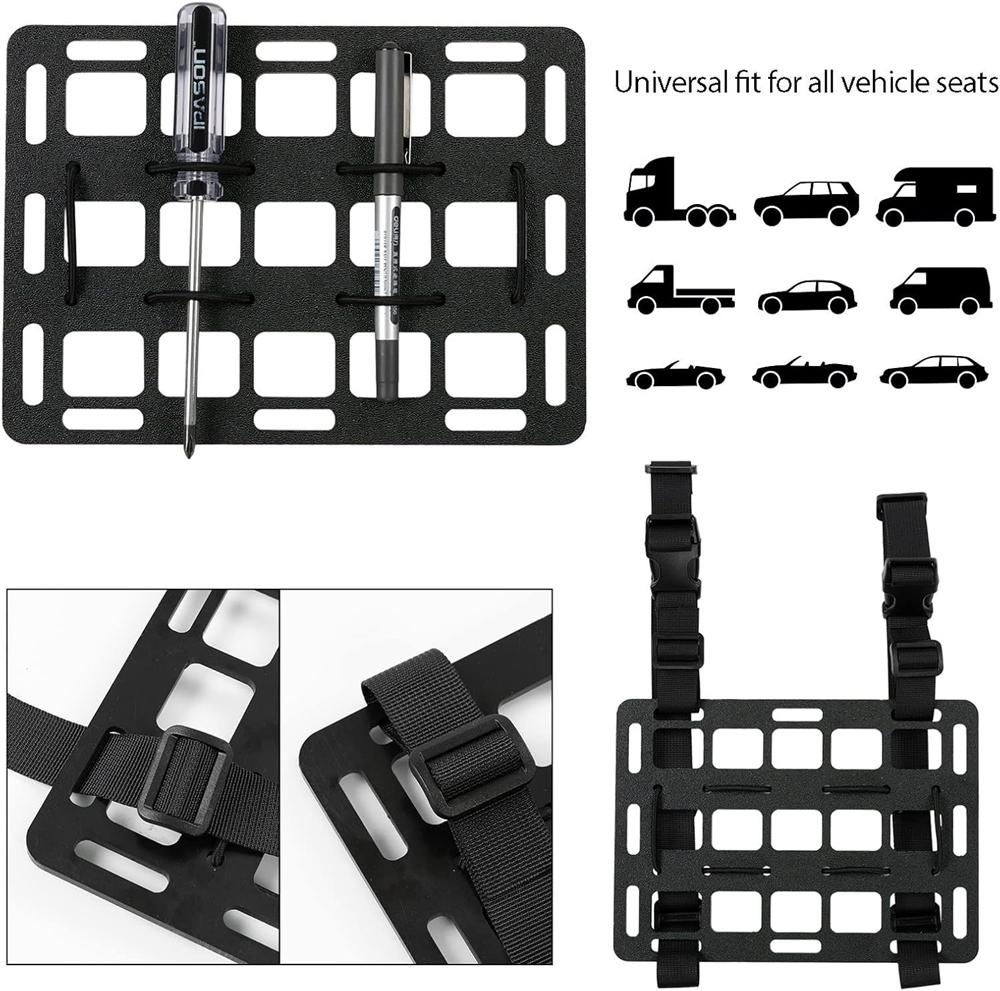 Тактическая MOLLE панель Жесткий подголовник автомобиля Стрельба Оружие Винтовка Стойка Кронштейн Хранение