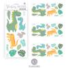 Les Trésors De Lily [R3415] - 3 Sheets of Green 'Dinosaurs' Stickers - 30x13 Cm