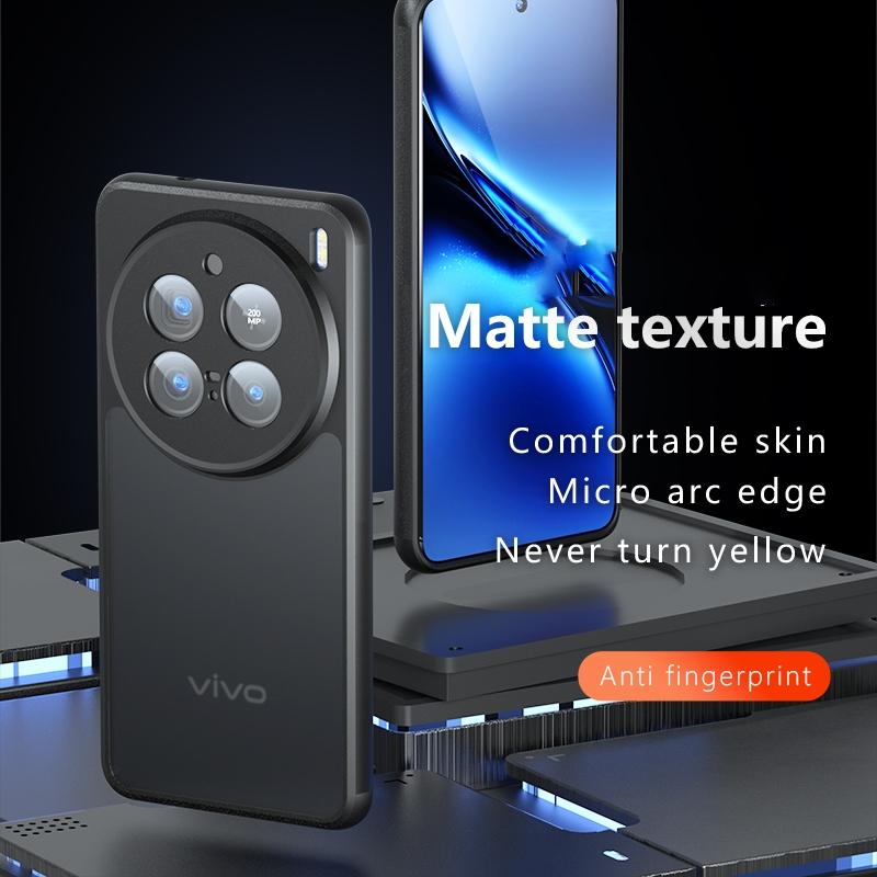 Для Vivo X200 Pro Чехол Крышка Vivo X200 Pro Capas Ударопрочный Задняя Панель Телефона Матовый Матовый Черный Прозрачный Для Fundas Vivo X200 Pro