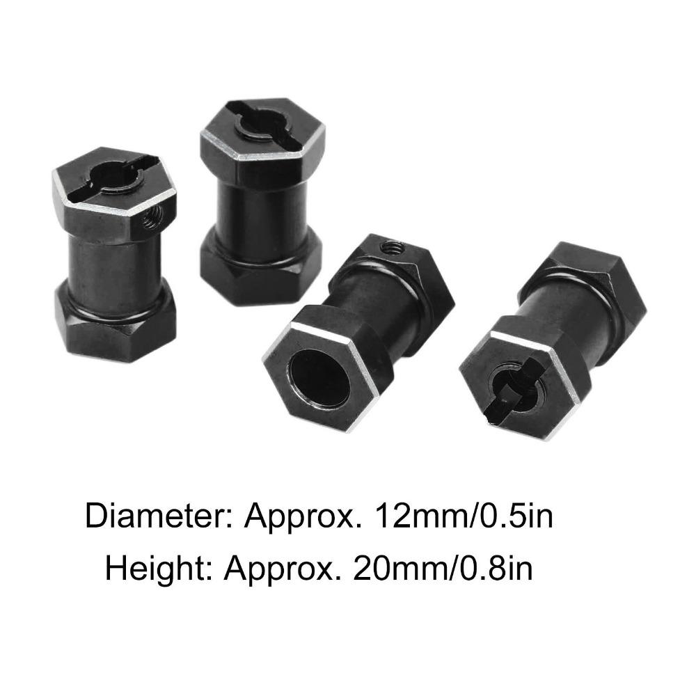 4Pcs/Set Metal RC Wheel Hex Hub 12mm Wheel Hex Hub Crawler Wheel Adapter For 1/10 RC Crawler