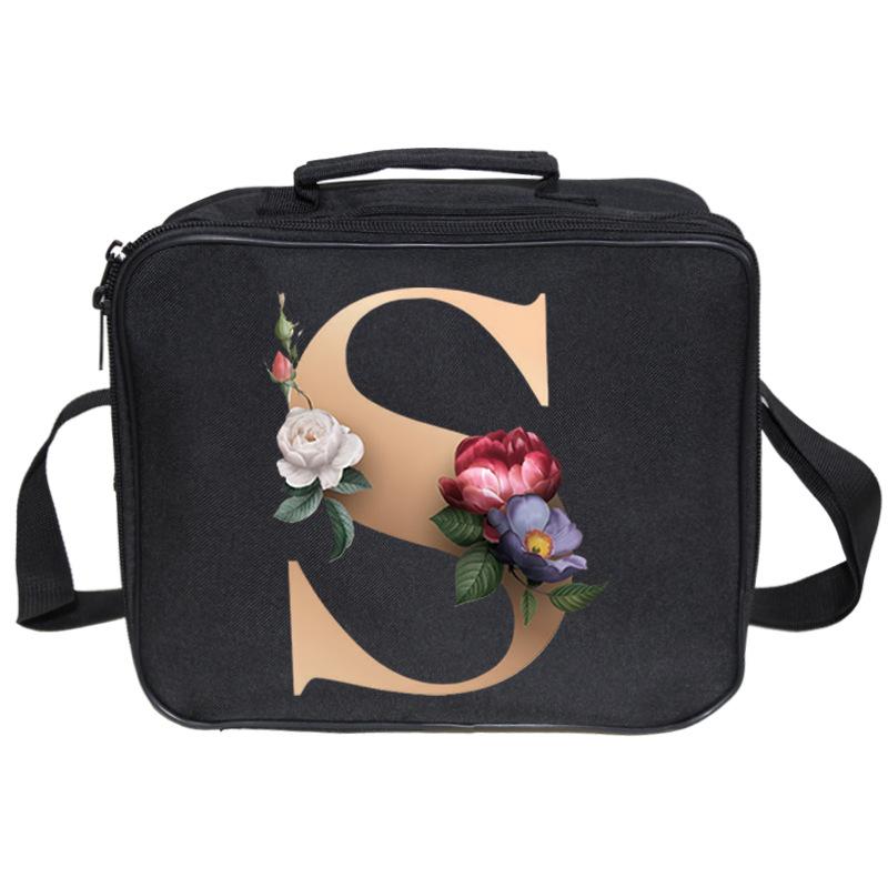 Новая сумка для ланча с принтом 26 букв, большая вместимость, многокарманная сумка-бокс для ланча