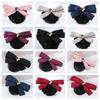 Ribbon Pearls Crochet Bun Net Bun Snood Lace Hair Net Detachable Bow Snood Spring Clip  Bank
