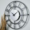MUYIKA A Bunnela Silver, Red, Black Metal Color Wall Clock 50x50cm MDS-50