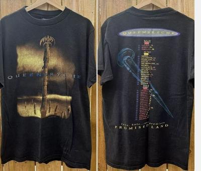 1994 Ремейк Queensryche Promised Land Tour Группа 2 стороны футболка