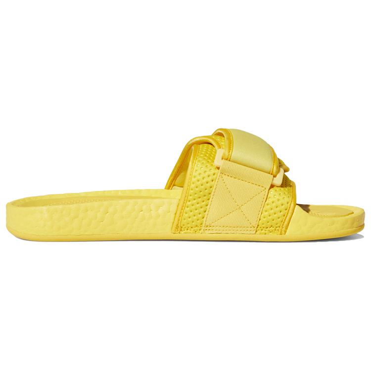 Шлепанцы Hu Pharrell x Шлепанцы Hu Adidas Originals Slides 'Bold Gold' H04407