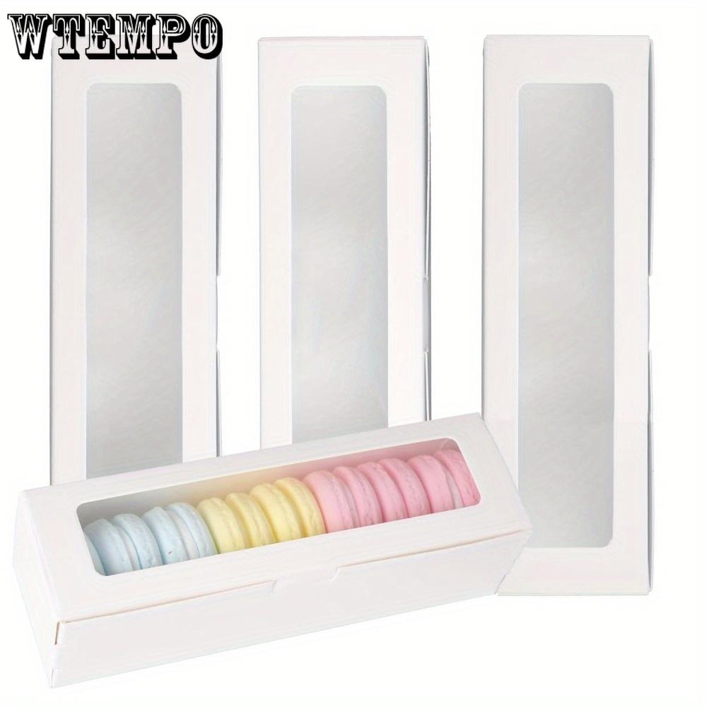 25pcs Gift Boxes with Clear Window Treat Boxes Macaron Pastry Bakery Packaging Container for 6 Bakery Cocoa Truffle Dessert Wedding Gift Wrap Box