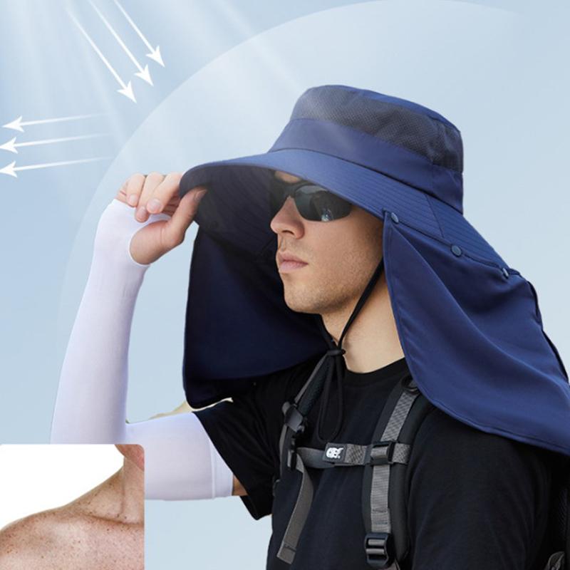 Летняя шляпа от солнца с двойной защитой от ультрафиолета для рыбалки, охоты, походов