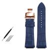 Genuine Leather Watchband For GUESS W0040G3 W0247G3 W0040G7 Series Blue Cowhide Watch Straps 22mm Wrist Band Men Bracelet