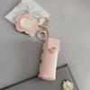 Portable Leather Lipstick Bag Makeup Pouch Lip Balm Bag Keychain Holder Creative Lipsticks Protective Cover With Mirror Gifts