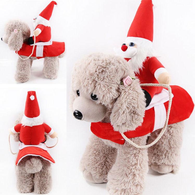 Милый костюм Санта-Клауса на олене, собака, теплая собака, рождественская трансформируемая накидка, шаль Милый Санта-Клаус на олене, собака
