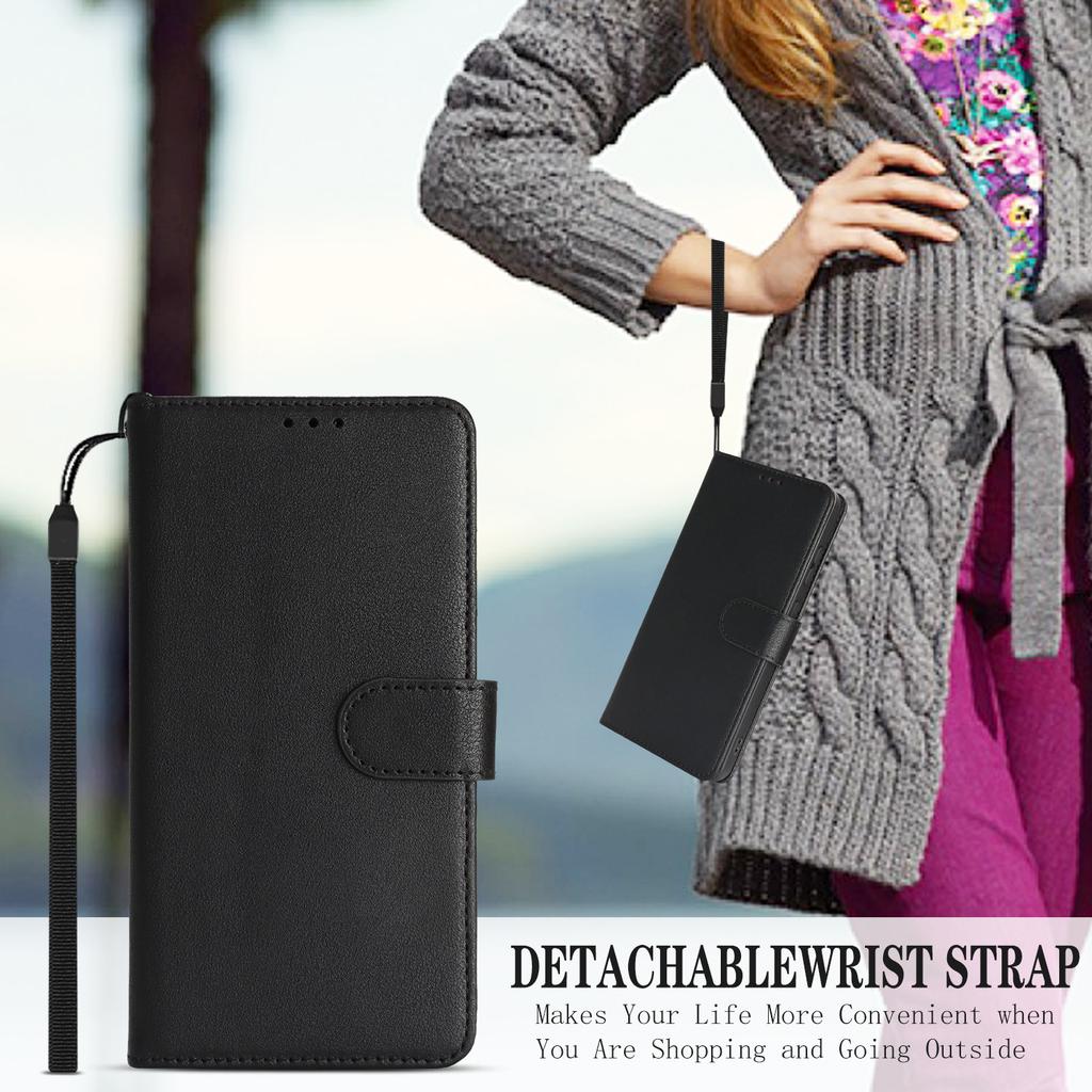 For Samsung Galaxy A36 5G Case RFID Blocking Flip Leather Phone Cover with Wrist Strap